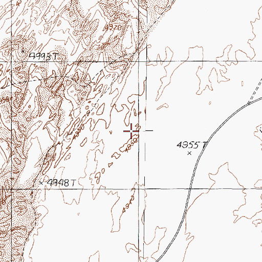 Topographic Map of White Sand Dunes, UT