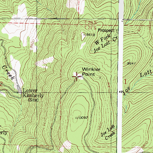 Topographic Map of Winkler Point, UT