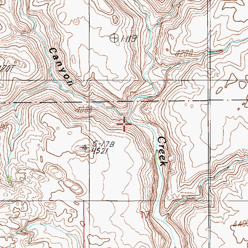 Topographic Map of Woodruff Canyon, UT