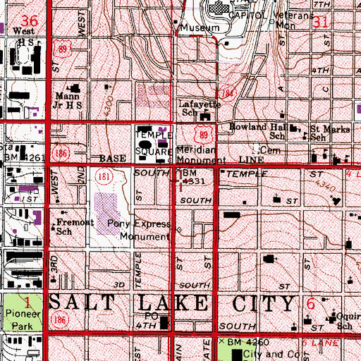 Topographic Map of ZCMI Center, UT