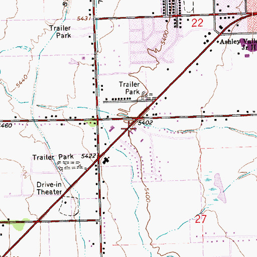 Topographic Map of Church of the Nazarene, UT