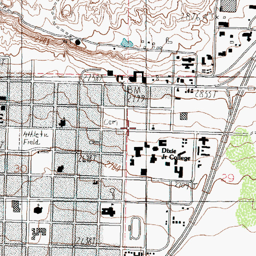 Topographic Map of Community Baptist Church, UT