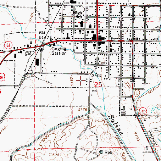 Topographic Map of Faith Baptist Church, UT