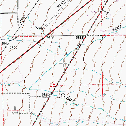 Topographic Map of First Southern Baptist Church, UT