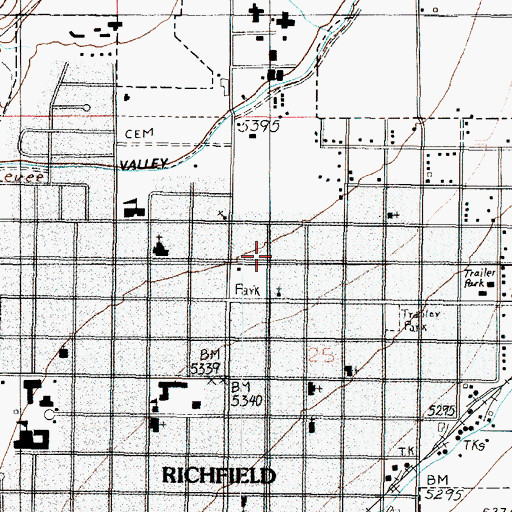Topographic Map of Trinity Baptist Church, UT