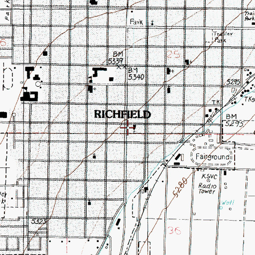 Topographic Map of Valley Community Presbyterian Church, UT