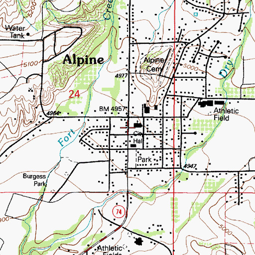 Topographic Map of The Church of Jesus Christ of Latter Day Saints, UT