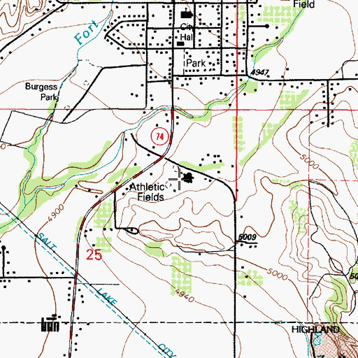 Topographic Map of The Church of Jesus Christ of Latter Day Saints, UT