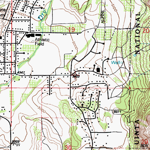 Topographic Map of The Church of Jesus Christ of Latter Day Saints, UT