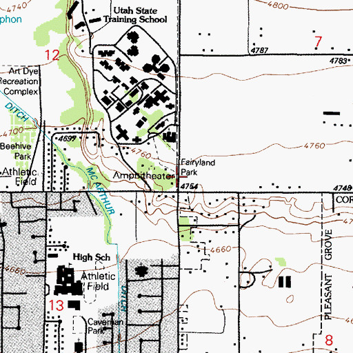 Topographic Map of The Church of Jesus Christ of Latter Day Saints, UT