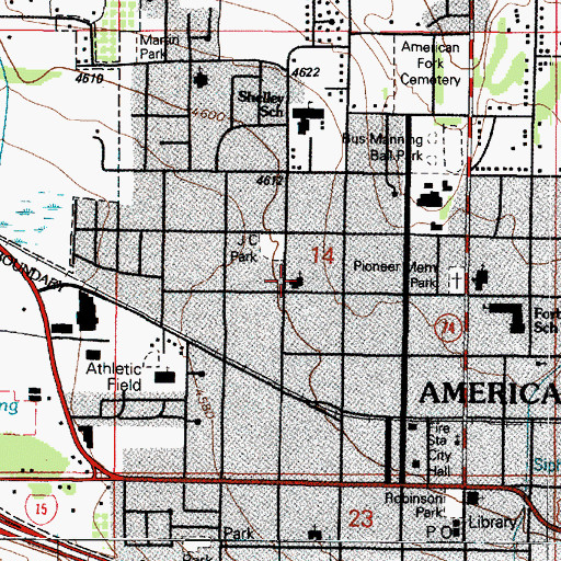 Topographic Map of The Church of Jesus Christ of Latter Day Saints, UT