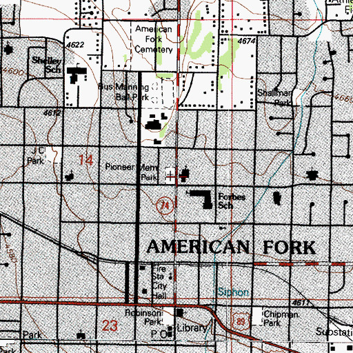 Topographic Map of The Church of Jesus Christ of Latter Day Saints, UT