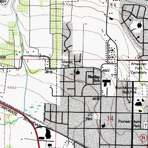 Topographic Map of The Church of Jesus Christ of Latter Day Saints, UT