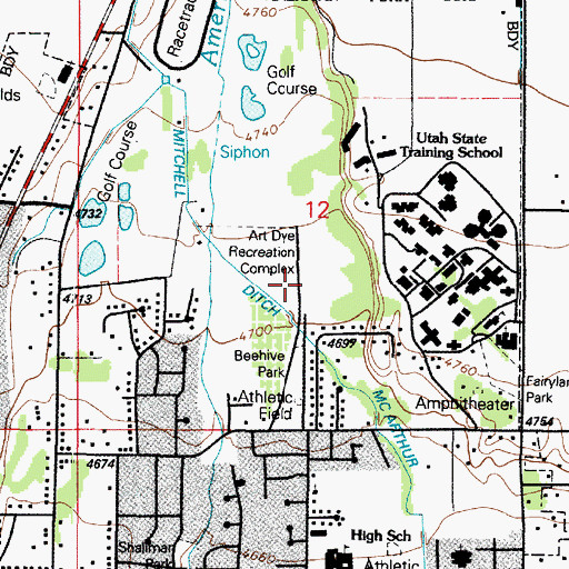 Topographic Map of The Church of Jesus Christ of Latter Day Saints, UT