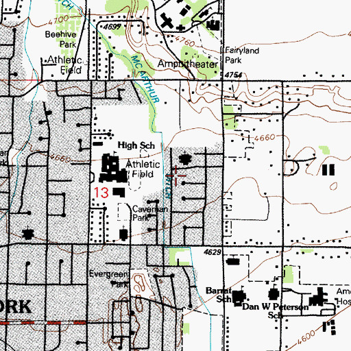 Topographic Map of The Church of Jesus Christ of Latter Day Saints, UT