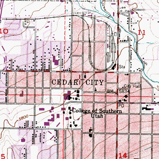 Topographic Map of The Church of Jesus Christ of Latter Day Saints, UT