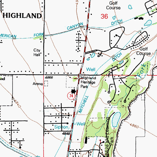 Topographic Map of The Church of Jesus Christ of Latter Day Saints, UT