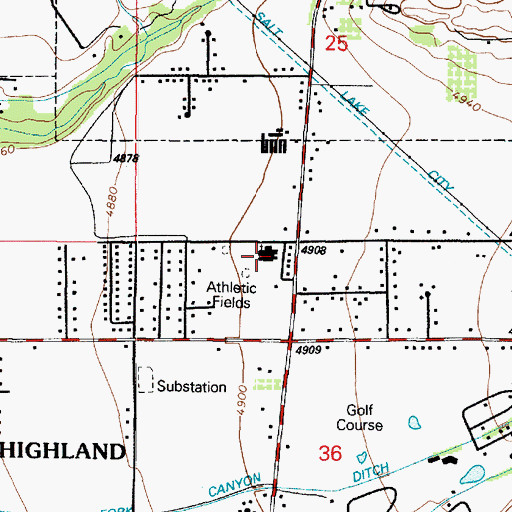 Topographic Map of The Church of Jesus Christ of Latter Day Saints, UT