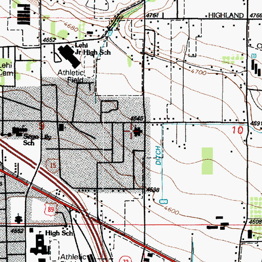 Topographic Map of The Church of Jesus Christ of Latter Day Saints, UT