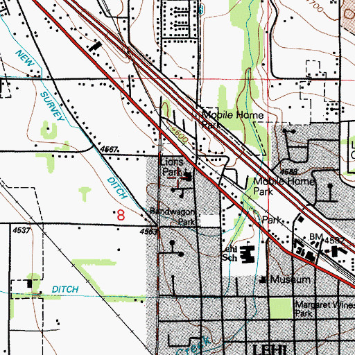 Topographic Map of The Church of Jesus Christ of Latter Day Saints, UT
