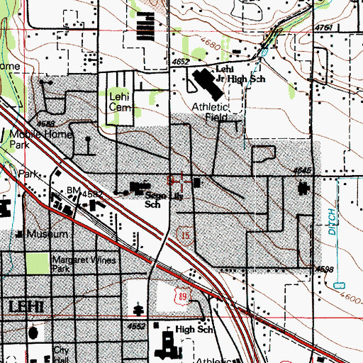 Topographic Map of The Church of Jesus Christ of Latter Day Saints, UT