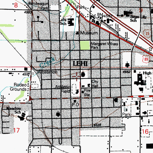 Topographic Map of The Church of Jesus Christ of Latter Day Saints, UT