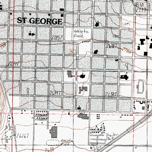 Topographic Map of The Church of Jesus Christ of Latter Day Saints, UT