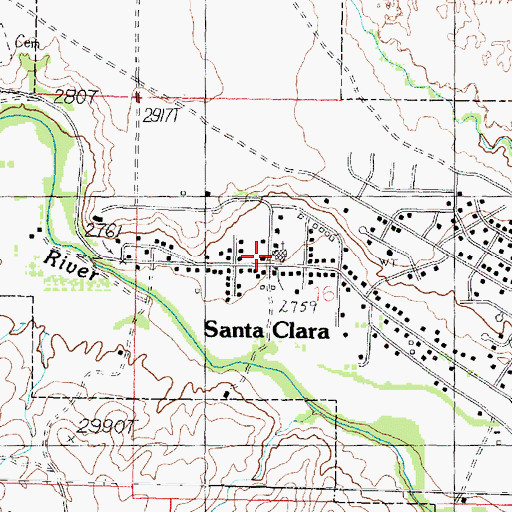 Topographic Map of The Church of Jesus Christ of Latter Day Saints, UT