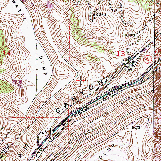 Topographic Map of Chandler Cemetery, UT