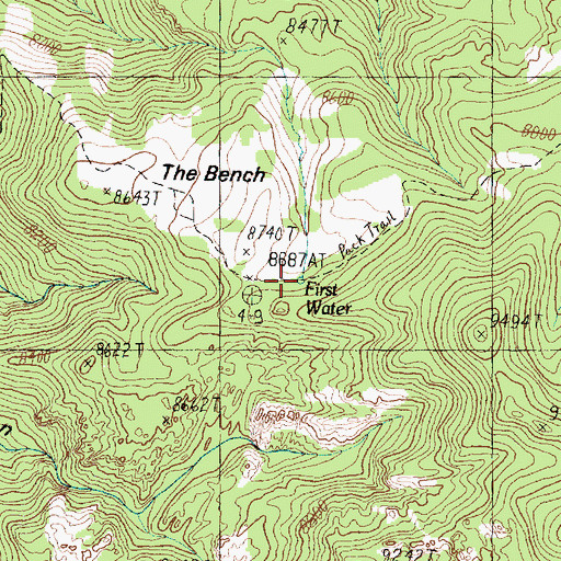 Topographic Map of First Water Spring, UT