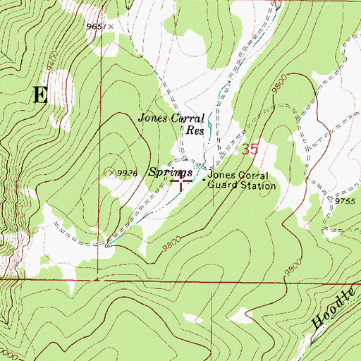Topographic Map of Jones Corral Spring, UT