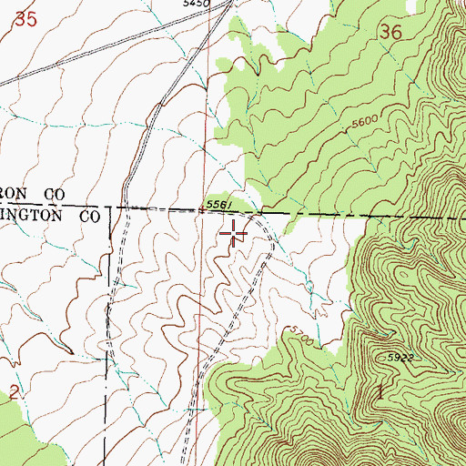 Topographic Map of Jefferson Hunt Monument, UT