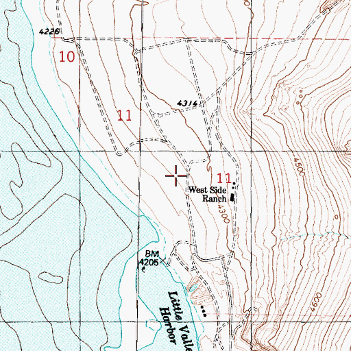 Topographic Map of West Side Ranch, UT
