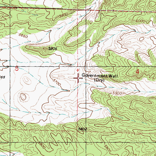 Topographic Map of Government Well, UT