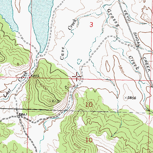 Topographic Map of Cave Canyon, UT