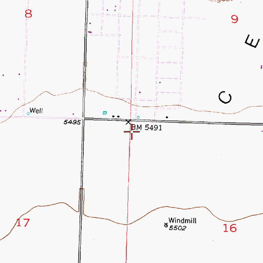 Topographic Map of KBRE-AM (Cedar City), UT