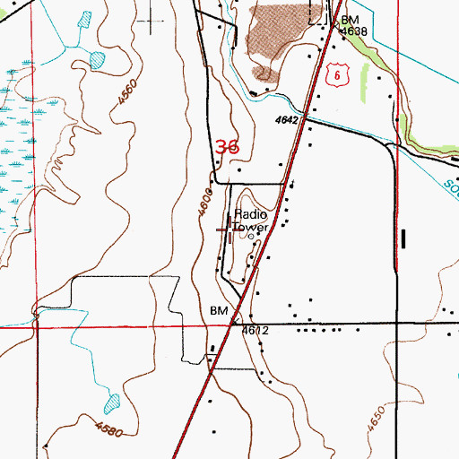 Topographic Map of KONI-AM (Spanish Fork), UT