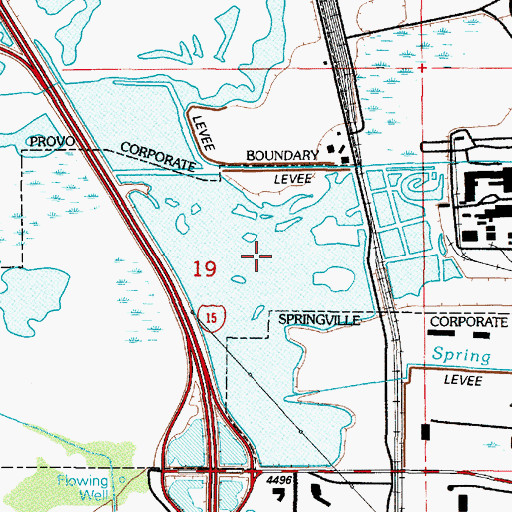 Topographic Map of KFTN-AM (Provo), UT