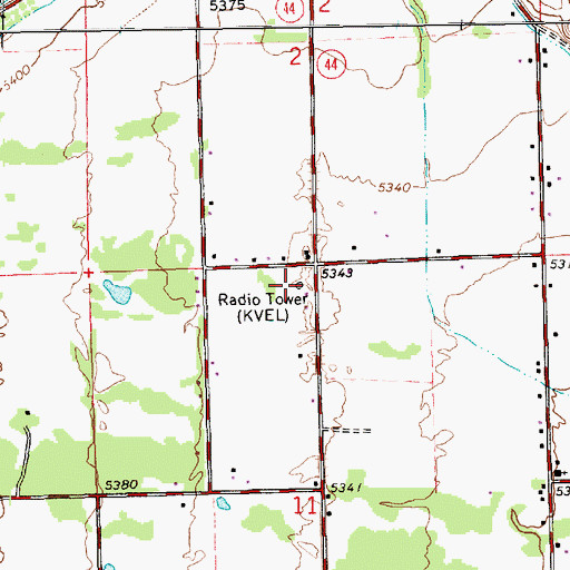 Topographic Map of KVEL-AM (Vernal), UT