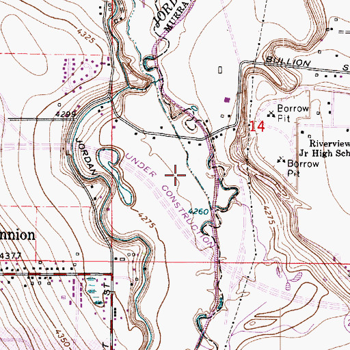 Topographic Map of KCPX-AM (Salt Lake City), UT