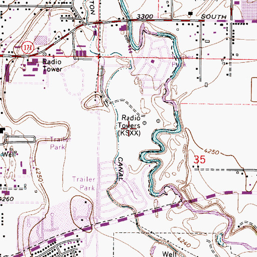 Topographic Map of KZJO-AM (Sandy), UT