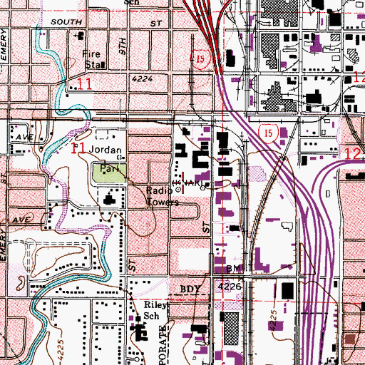 Topographic Map of KDYL-AM (Salt Lake City), UT