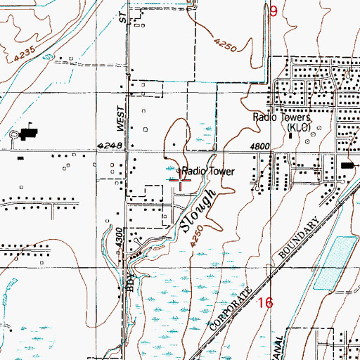 Topographic Map of KANN-AM (Ogden), UT