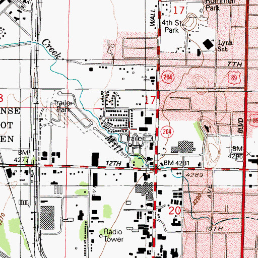 Topographic Map of KJQN-AM (Ogden), UT