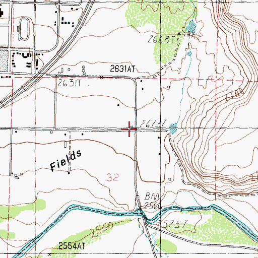Topographic Map of KRDC-FM (St George), UT