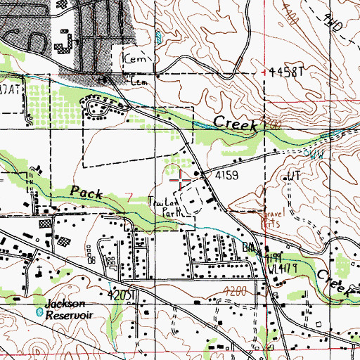Topographic Map of KKLX-FM (Moab), UT