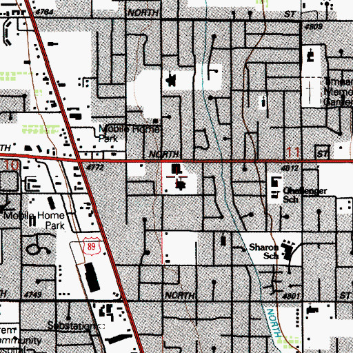 Topographic Map of KABE-FM (Orem), UT
