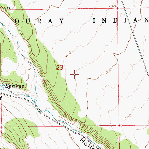 Topographic Map of KUUU-FM (Neola), UT