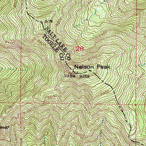 Topographic Map of KCPX-FM (Salt Lake City), UT