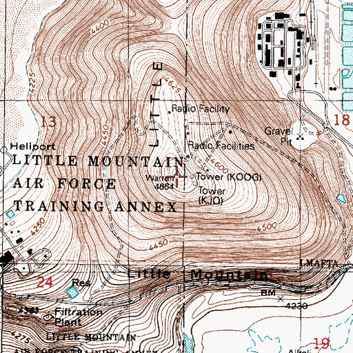 Topographic Map of KVFM-FM (Ogden), UT